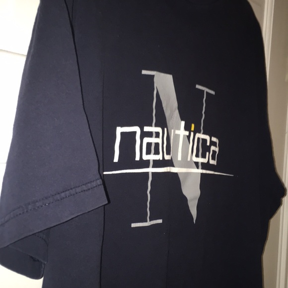 Vintage nautica spellout t shirt xl - Picture 4 of 4